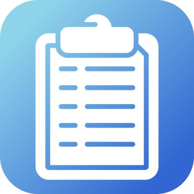 Belge simgesi ve vektör illüstrasyonlu pano 