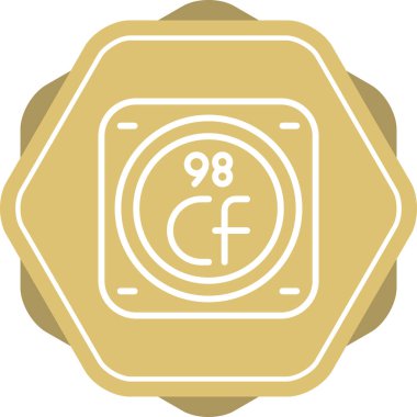 Kimyasal Element Web simgesi vektör çizimi