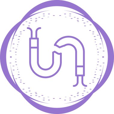 Kırık Kablo ağ simgesi, basit vektör illüstrasyonu