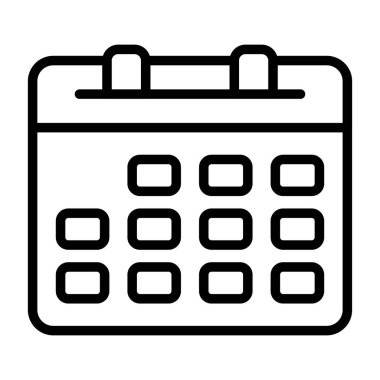 Takvim. Web simgesi basit illüstrasyon 