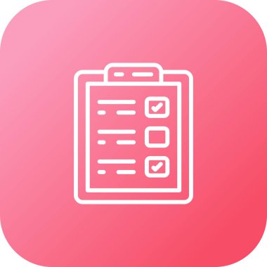 Kontrol listesi simgesinin vektör illüstrasyonu