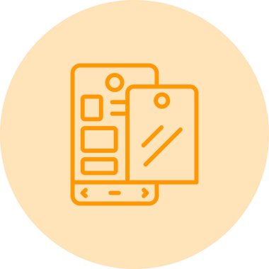 akıllı telefon web simgesi vektör çizimi 