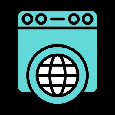 Tarayıcı web simgesi, basit illüstrasyon