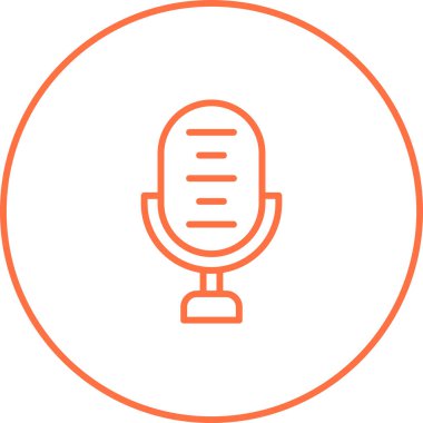 mikrofon web simgesi, vektör çizim