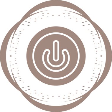 Güç Düğmesi simgesi, vektör illüstrasyonu