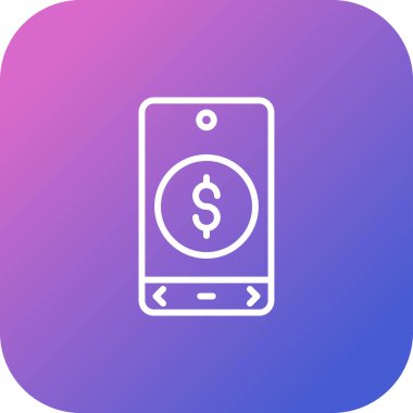 Para için. Web simgesi vektör illüstrasyonu 