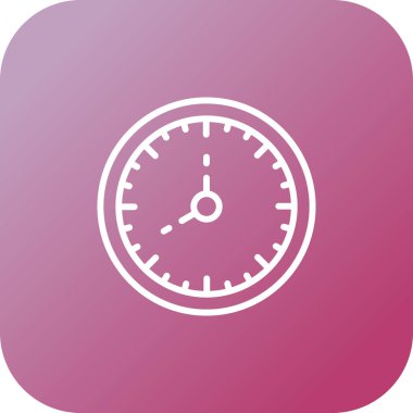 Saat. Web simgesi basit illüstrasyon 