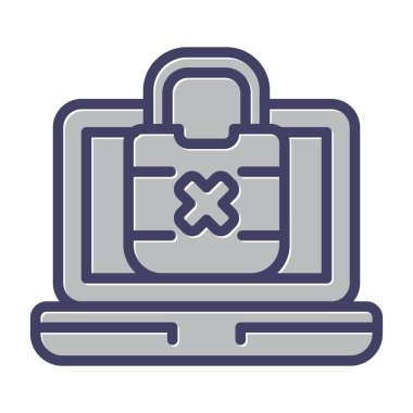 dizüstü bilgisayar web simgesi, vektör illüstrasyonu