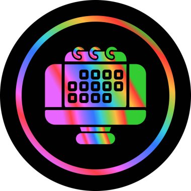 Masaüstü Bilgisayar Web simgesi vektör çizimi