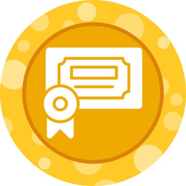 Sertifika. Web simgesi basit tasarım 