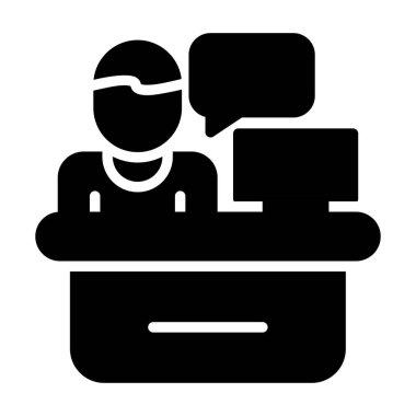 Akademik Danışman Modern simgesinin vektör çizimi