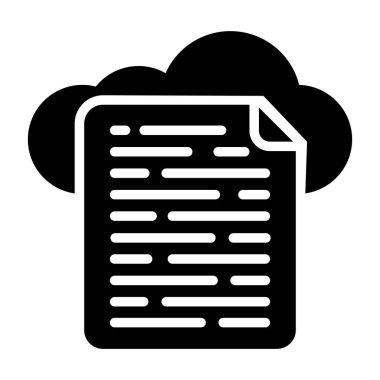 Bulut Veri Web simgesi basit tasarım