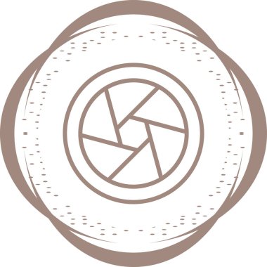 Fotoğraf Merceği simgesinin vektör illüstrasyonu