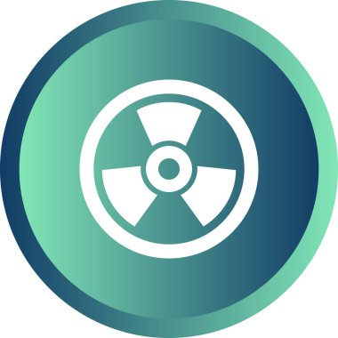 Radyasyon. Web simgesi basit illüstrasyon 