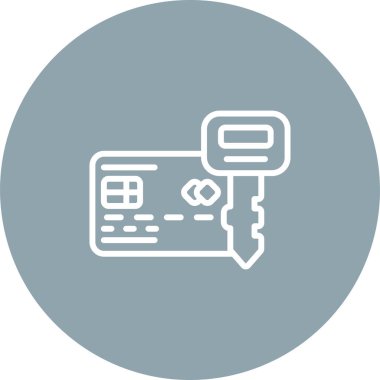 Kredi kartı simgesi, vektör illüstrasyonu basit tasarım