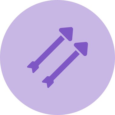 iki ok simge vektör çizim