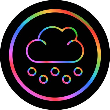 Gökkuşağı gradyan çizgisi yağmur bulutu çiziyor