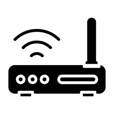 Wi-Fi yönlendirici simgesi, vektör illüstrasyonu