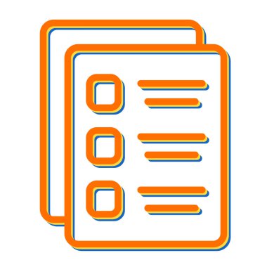 Belge simgesinin vektör illüstrasyonu 