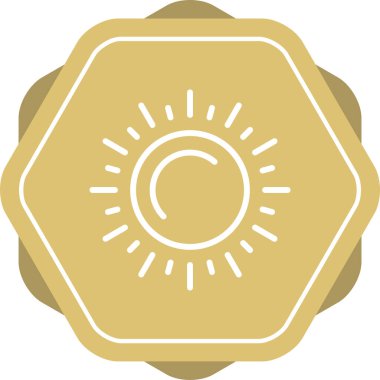 Güneş. Web simgesi basit illüstrasyon 