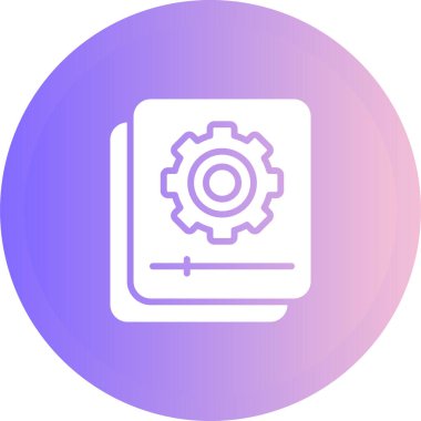 Belge Otomasyon simgesi, vektör illüstrasyonu  