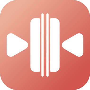 Dikey Birleştirme simgesi, vektör çizimi