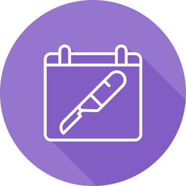 Takvim ve zamanlama simgesi satır biçimi