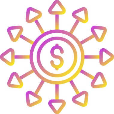  Bütçeleme ve Öngörü web simgesi basit illüstrasyon