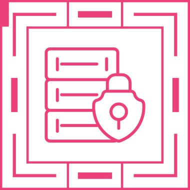 Sunucu web simgesi, vektör çizim