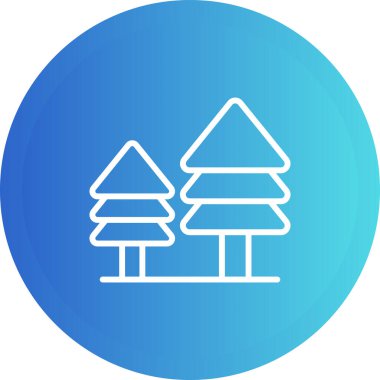 Kozalaklı ağaçlar web simgesi, basit illüstrasyon