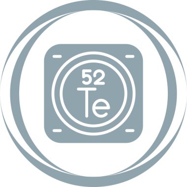 Periyodik tablonun kimyasal elementinin web illüstrasyonu