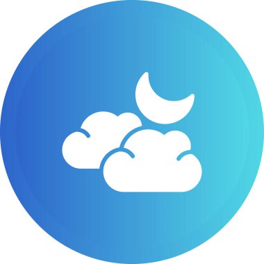 gece hava durumu simgesi, vektör illüstrasyon tasarımı