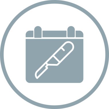 Takvim ve zamanlama simgesi satır biçimi