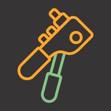  Perçin tabancası ağ ikonu vektör illüstrasyonu 