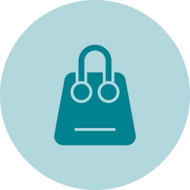 Alışveriş Torbası web simgesi, basit vektör illüstrasyonu 