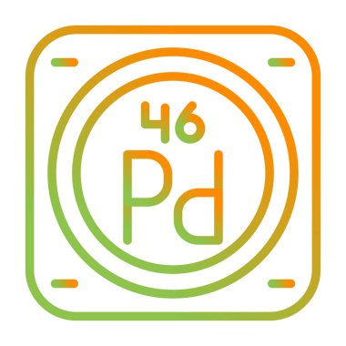 Periyodik tablonun kimyasal elementinin web illüstrasyonu