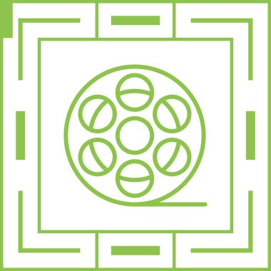 Film makarası web simgesi, basit vektör illüstrasyonu