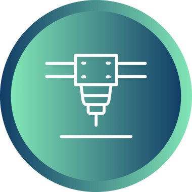 Lazer Kesme Makinesi vektör simgesi modern basit tasarım