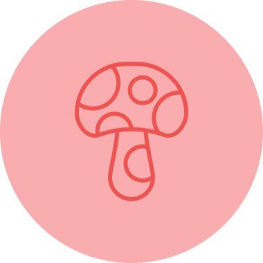 Mantar. Web simgesi basit illüstrasyon 