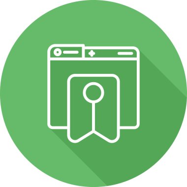 Yer İmleri simgesinin vektör illüstrasyonu