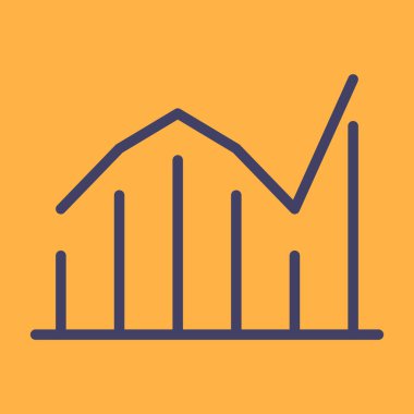 çubuk grafik istatistik ikonu vektör illüstrasyonu 