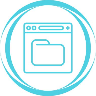 Tarayıcı web simgesi, basit illüstrasyon