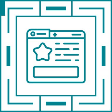  Favori Sayfa ikon vektör illüstrasyonu