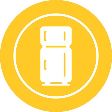 buzdolabı simgesi, vektör illüstrasyonu basit tasarım