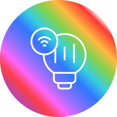 Akıllı Ampul Ağı simgesi, basit vektör illüstrasyonu