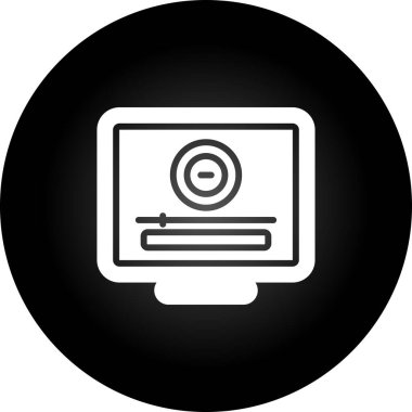 Masaüstü Bilgisayar Web simgesi vektör çizimi