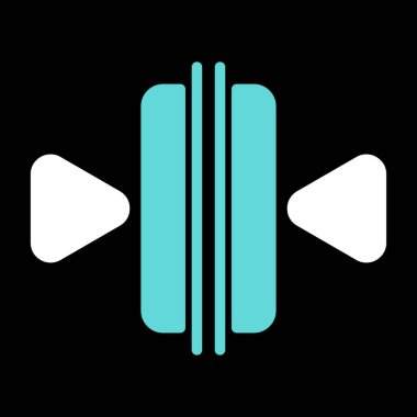 Dikey Birleştirme simgesi, vektör çizimi