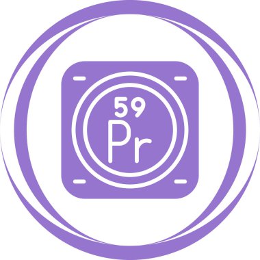 Kimyasal Element Web simgesi vektör çizimi