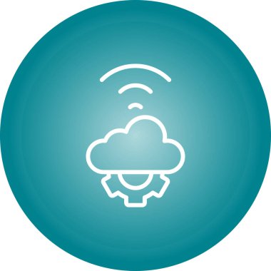 Bulut Otomasyonu Web simgesi vektör çizimi
