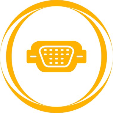 vga port simgesi web illüstrasyonu